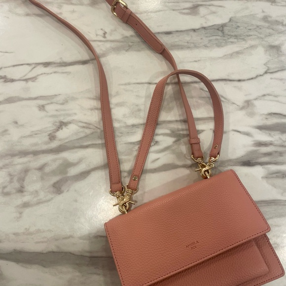 waitlisted like new Angela Roi Eloise satchel in coral pink. Vegan luxury - Picture 6 of 11